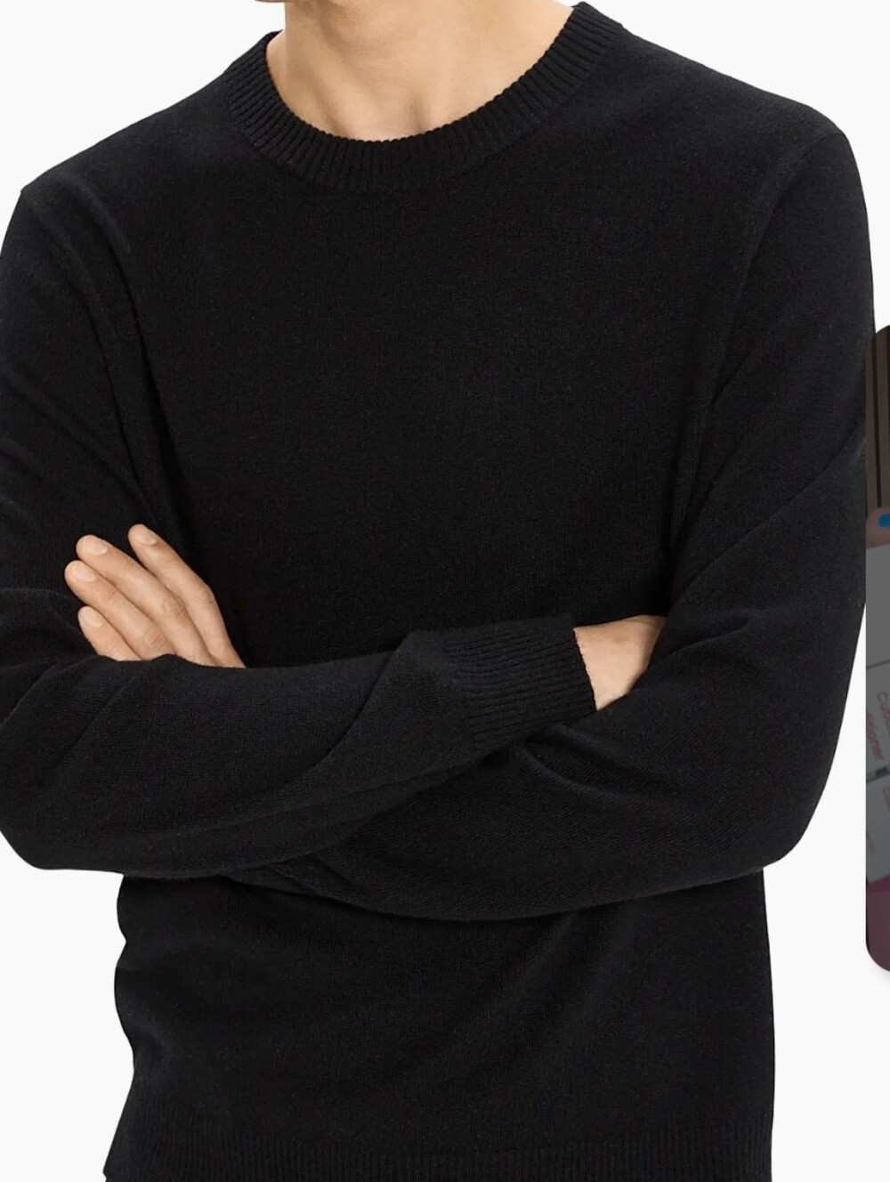 Theory Black Men's Crewneck Sweater 100% Cashmere Size Small
